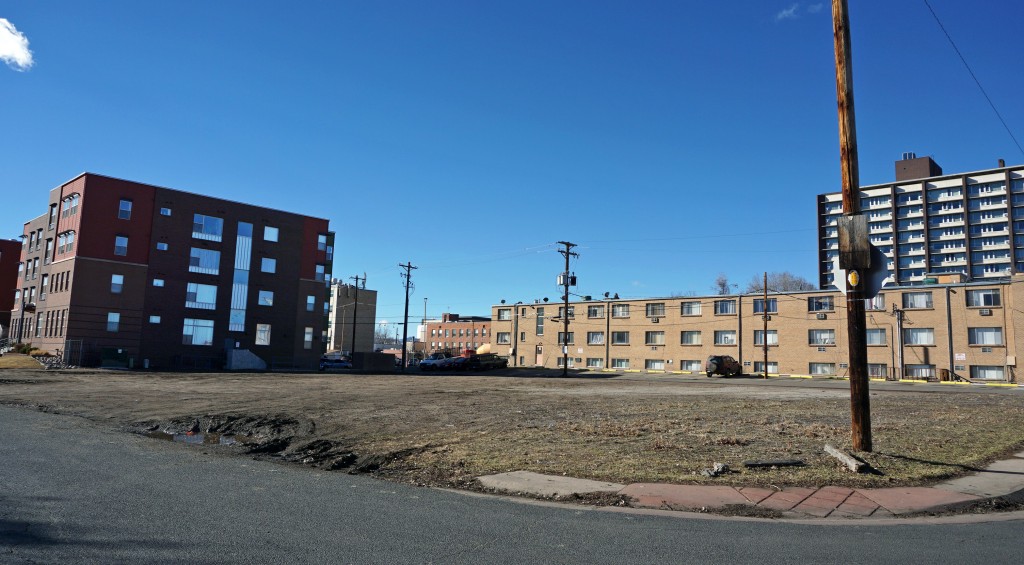 A lot at 16th Avenue and Wolff Street has been cleared for more townhomes. Photo by Burl Rolett.
