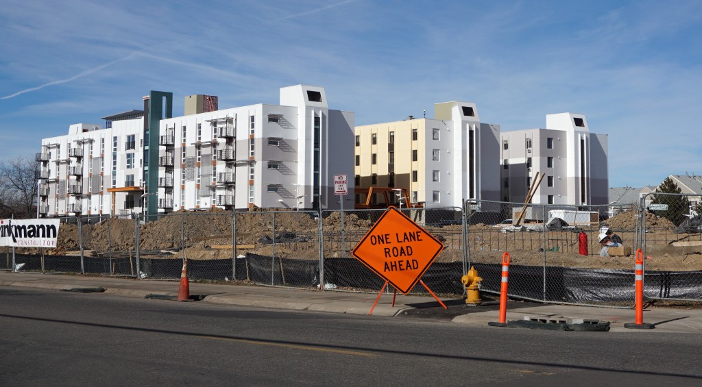 New apartments are almost ready, and a senior living facility is getting off the ground in Montclair. Photo by Burl Rolett.