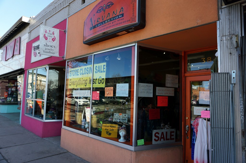 A longtime retailer is closing down on Broadway. Photos by Burl Rolett.