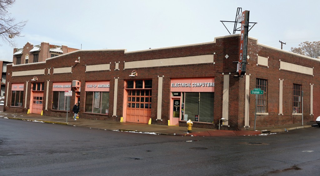 Condo developers have taken over a Capitol Hill garage. Photo by Burl Rolett.