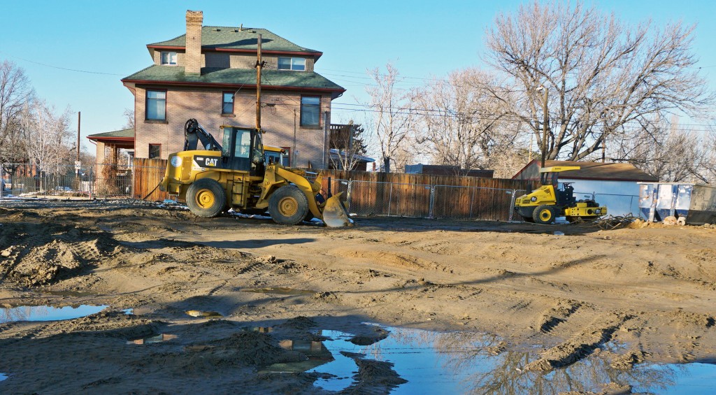 Bank of the West is beginning work on its new branch. Photo by Burl Rolett.