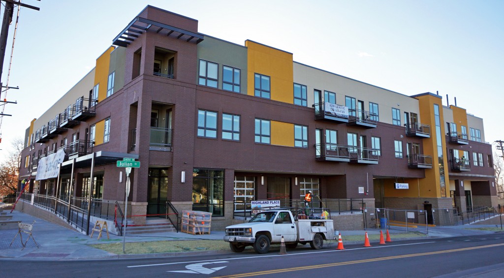 A new apartment building in the Highlands is moving in its first tenants.Photo by Burl Rolett.