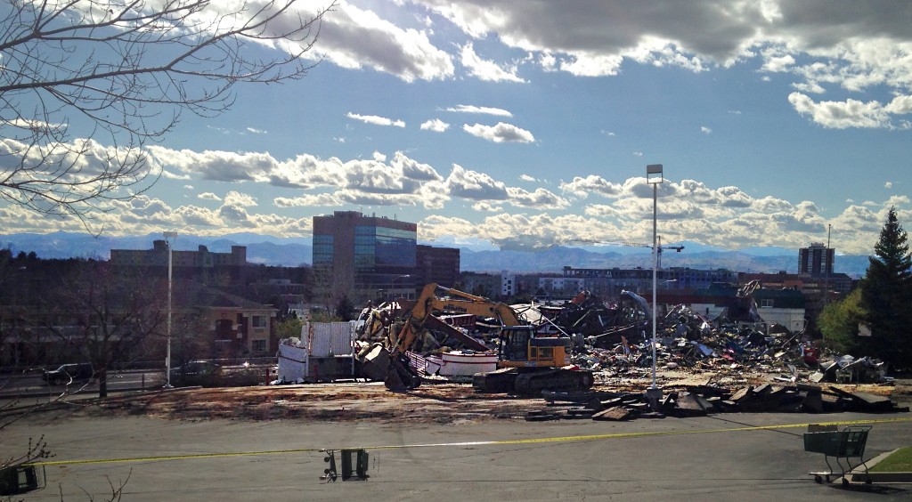 The Gunther Toody's building was torn down last week. Photo by Aaron Kremer.