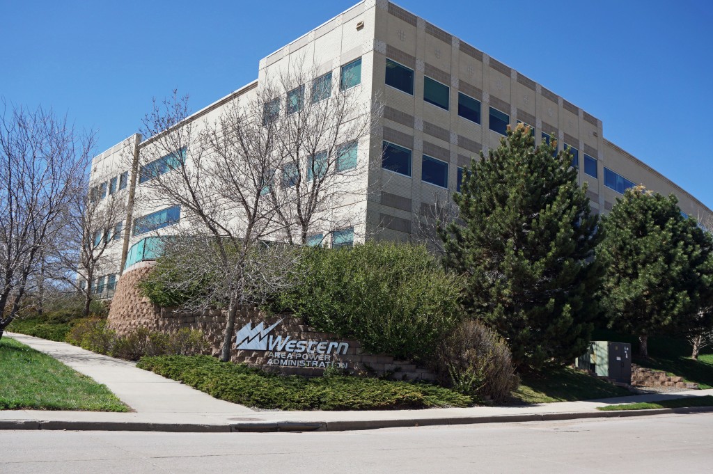 A building in use by a governmental energy group has changed hands. Photo by Burl Rolett.