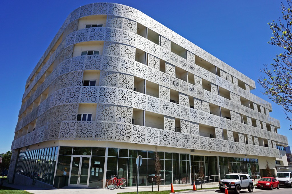 A pop-up furniture show will briefly occupy the new Lumina apartment building. Photos by George Demopoulos.