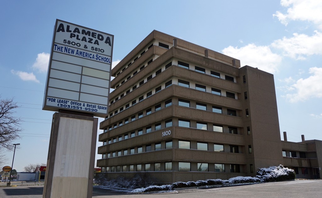 A vacant Alameda Drive office building is set for an apartment conversion. Photos by Burl Rolett.