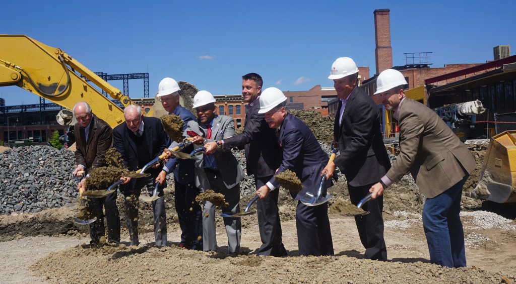 The Z Block development ceremoniously kicks off construction on Monday. Photos by Burl Rolett.