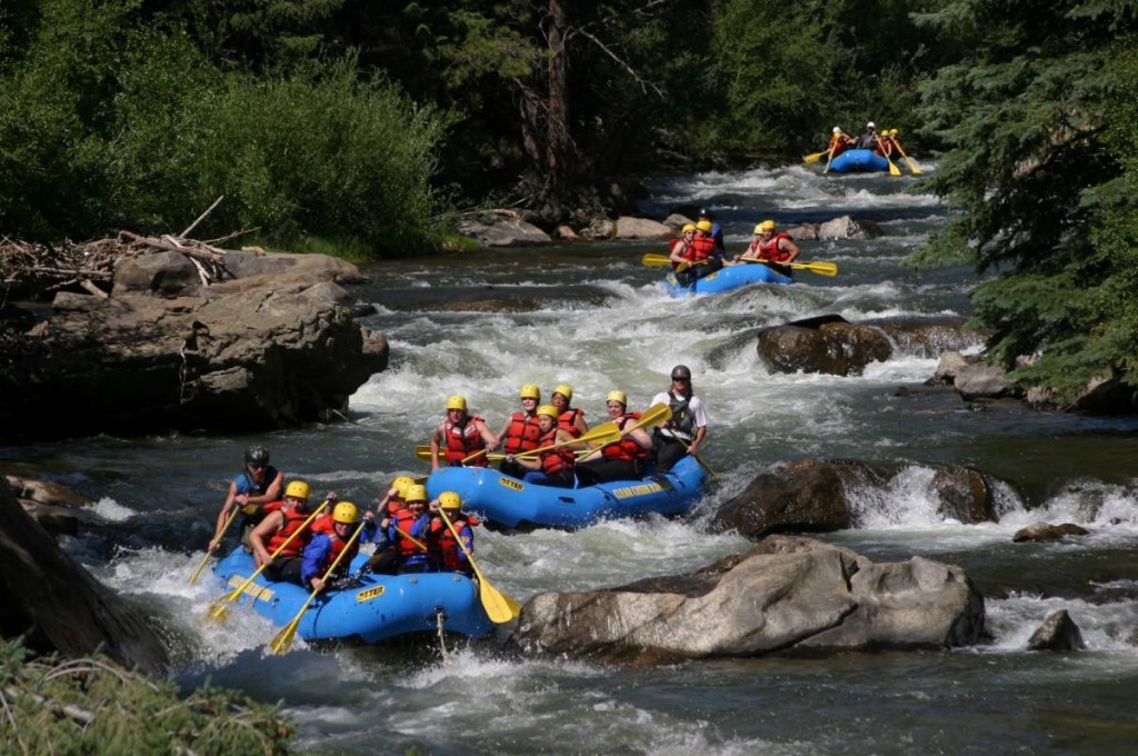 Rafters head down Clear Creek River. Photo courtesy of CROA.