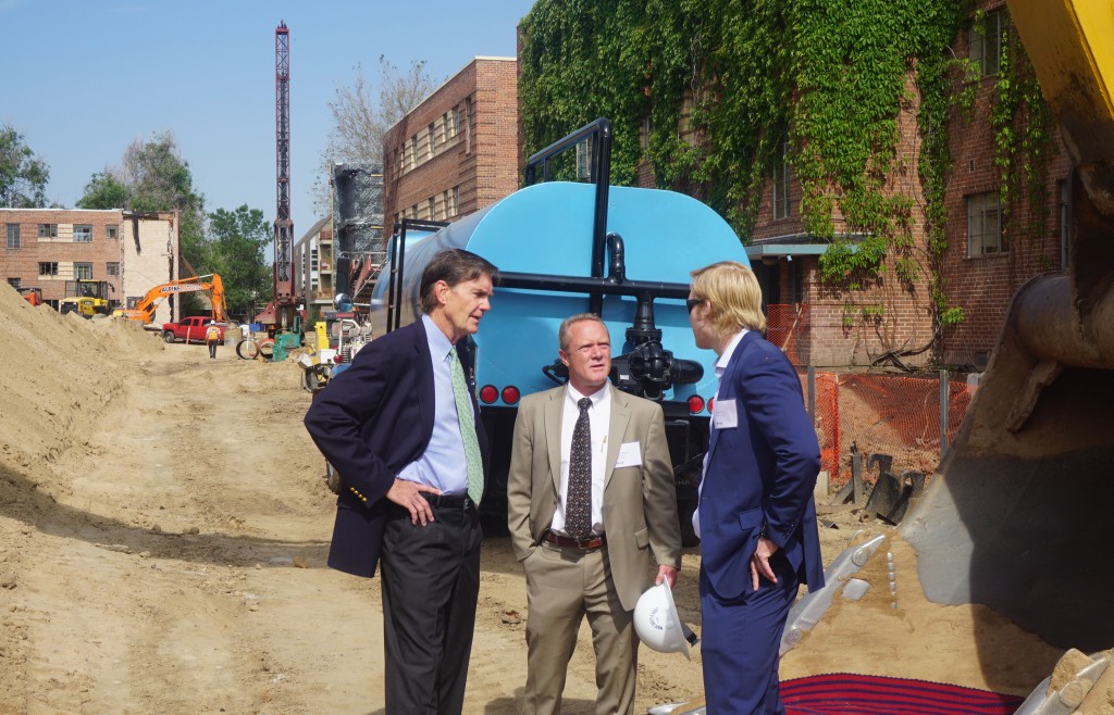 From left: Pat Broe, Denver City Councilman Chris Nevitt and Sean Broe.