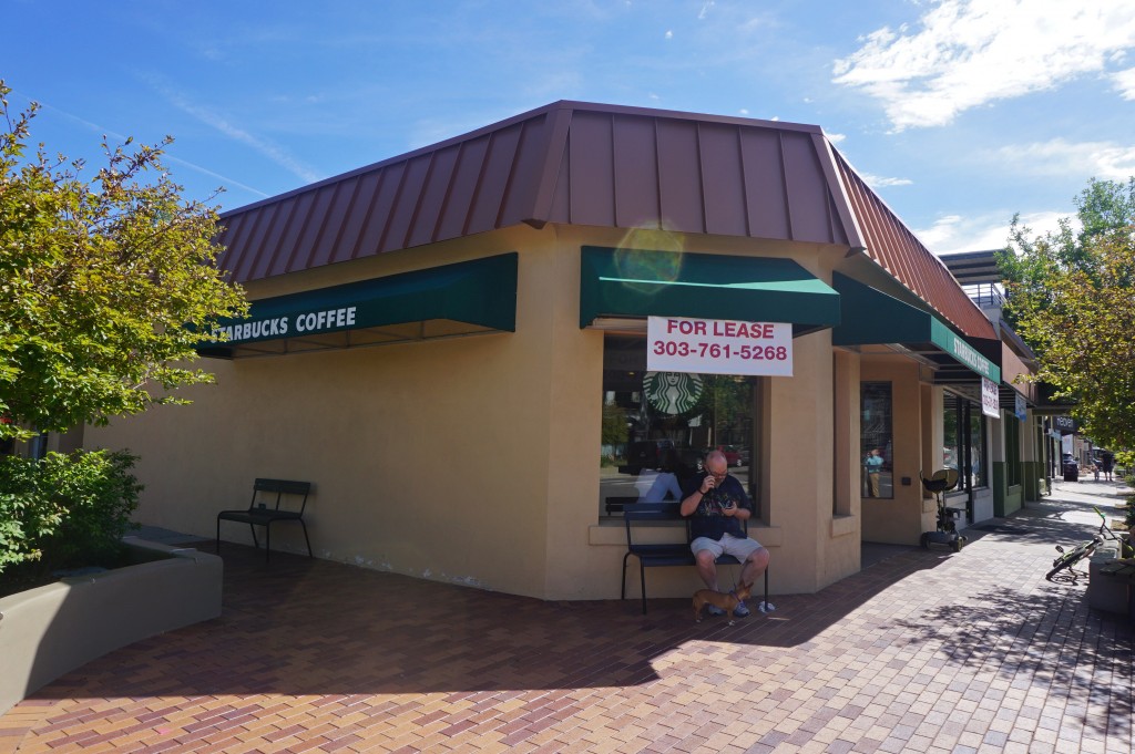 A Starbucks space in Cherry Creek will soon be up for grabs. Photos by Burl Rolett.