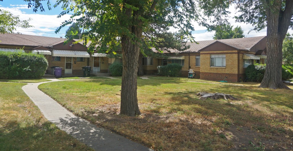 A complex of low-rise connected apartments will be renovated in preparation for individual sale. Photos by Burl Rolett.