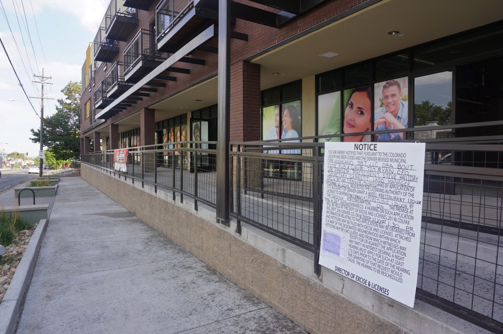 A sports bar and restaurant will fill the ground-floor commercial space of a new apartment building. Photos by Burl Rolett.