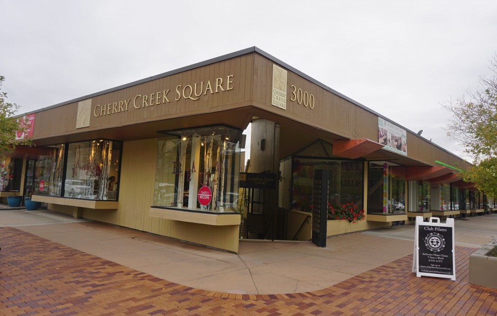 The Cherry Creek Square shopping complex is set to be redeveloped along with another nearby property. Photos by Burl Rolett.