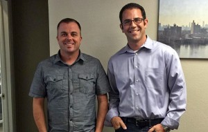 Chef Kelly Whitaker of Basta, a restaurant in Boulder (left), and Mark Rubinstein.