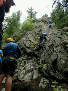 Lawson offers rock climbing on real and manufactured walls. (Courtesy of Lawson Adventure Park)