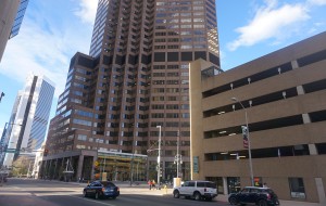 The 1801 California building includes a five-star restaurant, a fitness center and nearby light rail stops. (Burl Rolett)