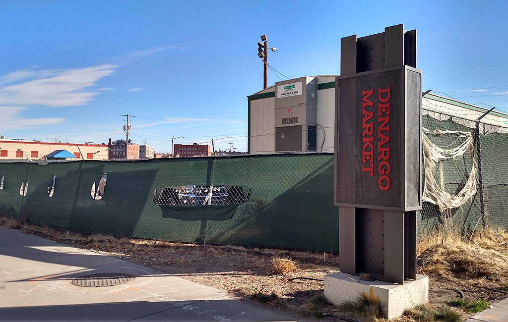 The site on the southeast corner of Denargo Street and Wewatta Way, south of the Crossing at Denargo Market building. (Burl Rolett)