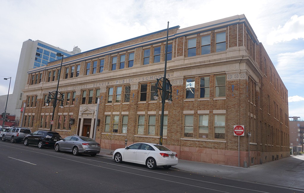 MOA Architecture moved into a former Denver Public School administration building on 14th Street last month. (Burl Rolett)