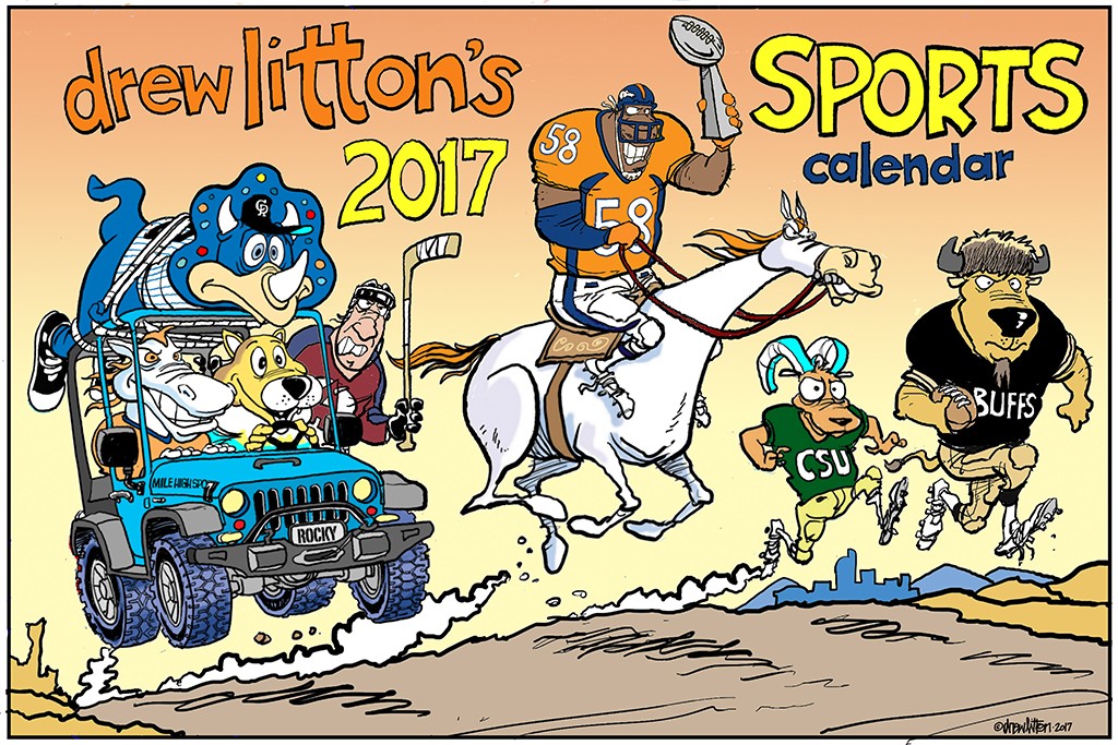 The cover of Litton's 2017 sports calendar. (Drew Litton)