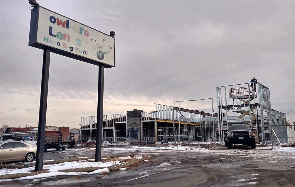 Site work is underway on the former Bowlero bowling alley on Alameda Avenue in Lakewood. (Burl Rolett)