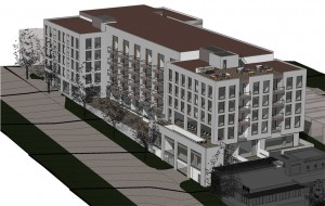 A rendering of the proposed apartments in LoHi.