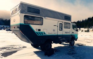 The camper is equipped with a queen-size bed and a full-size bed, shower, toilet and solar panels. (Courtesy Donald and Sarah Butcher)