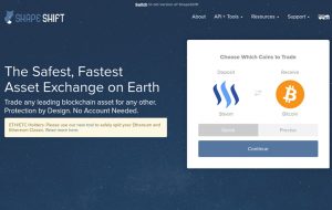 shapeshift interface