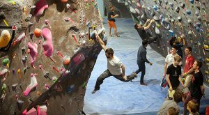 bouldering wall