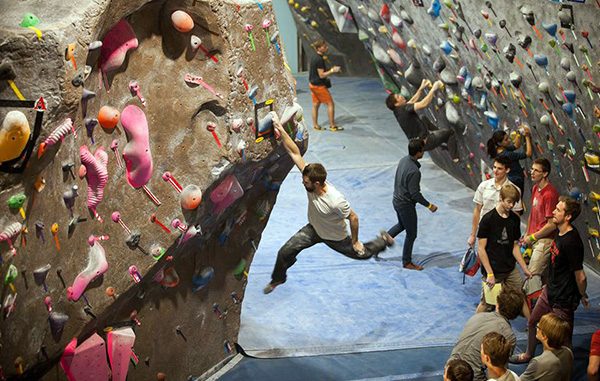 bouldering wall