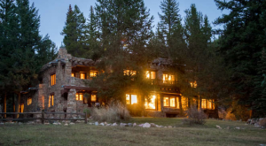 Grant mansion exterior at night