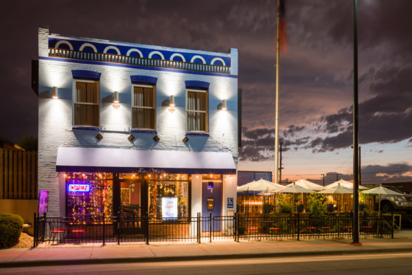 daniel building at night