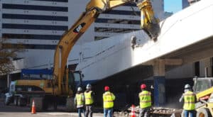 Former Greyhound station in Denver being demolished