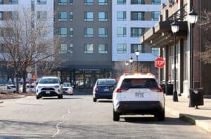 patrol cars Broadway Station