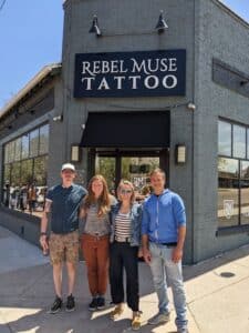 Nude Foods team outside Denver store