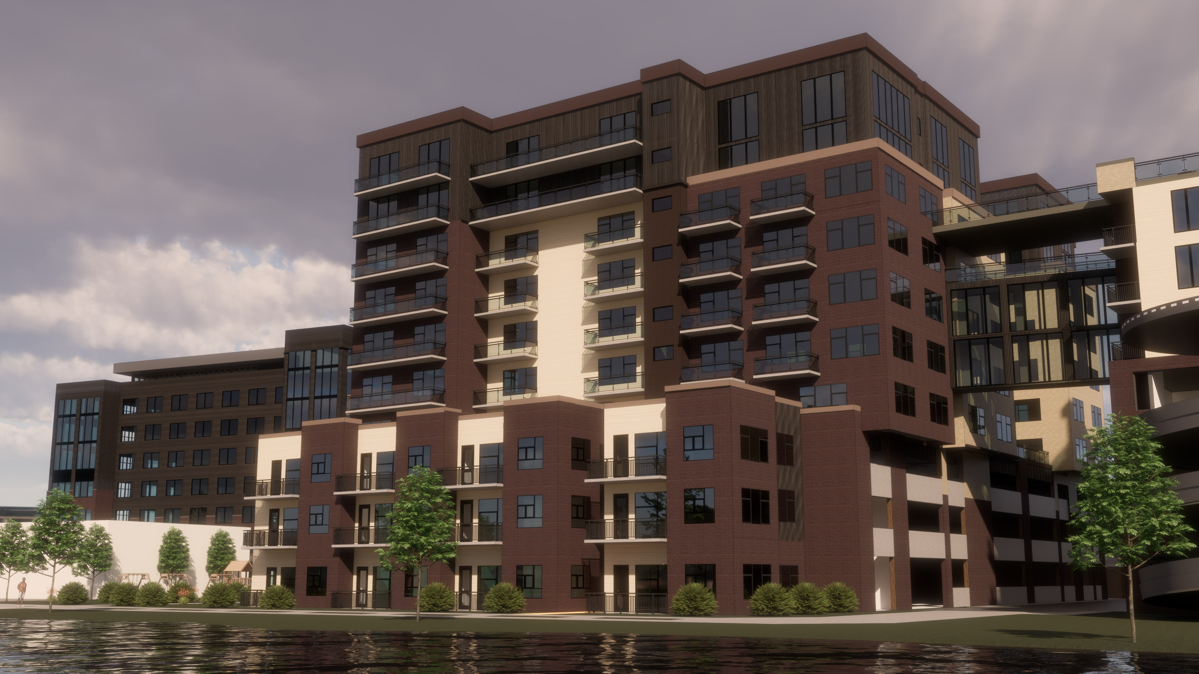 Local developer under contract for hotel, apartments south of Meow Wolf 1 Enscape 2024 10 23 18 40 20