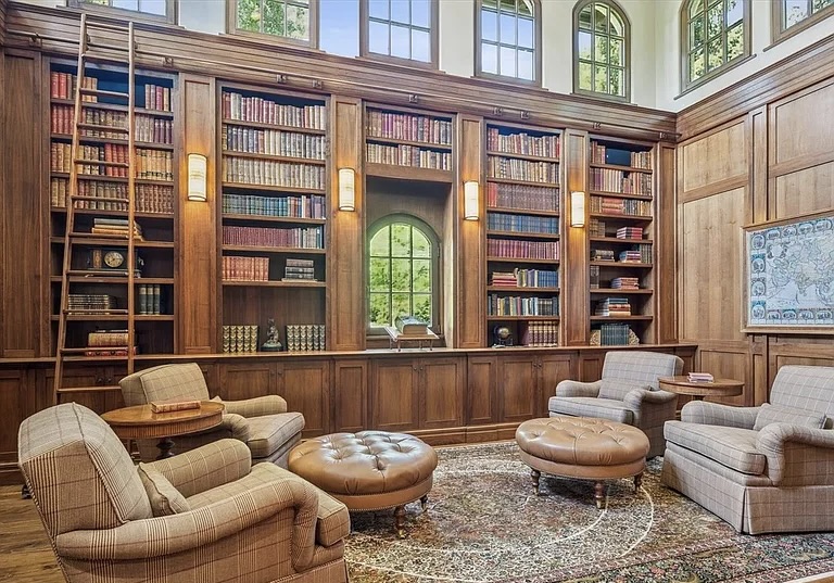 Cherry Hills Spanish Revival mansion lists for $22M 2 12 Lynn Road library