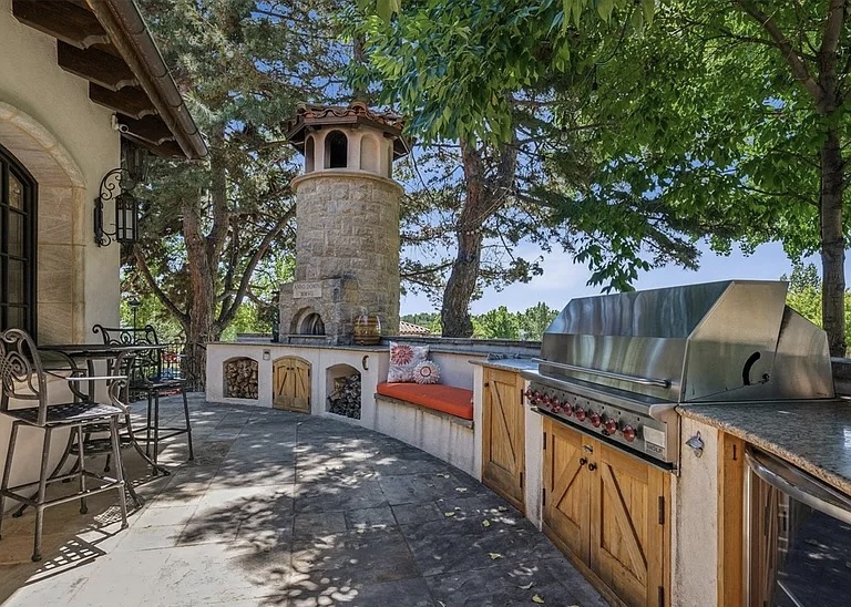 Cherry Hills Spanish Revival mansion lists for $22M 3 12 Lynn Road outdoor kitchen