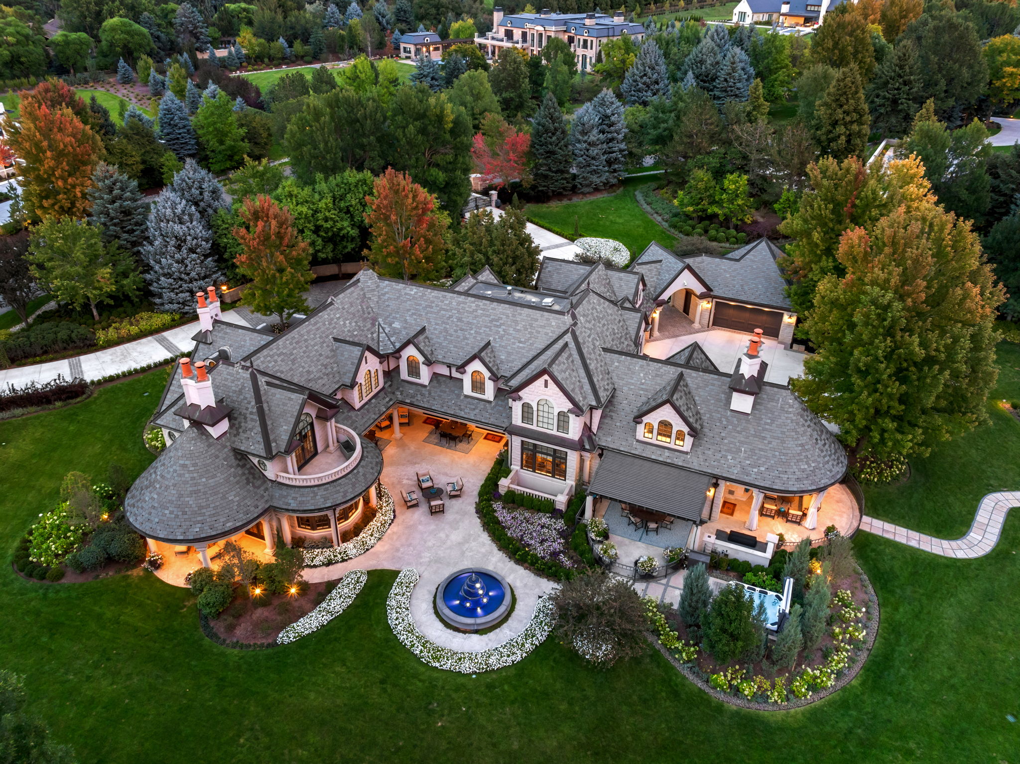 Stone mansion in Cherry Hills lists for $16.6M after major renovation 1 18 Cherry Hills Park overhead