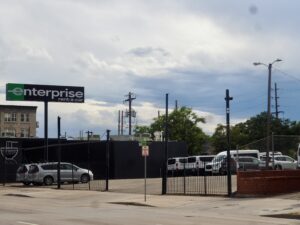 The Enterprise lot at 341-351 N. Broadway.