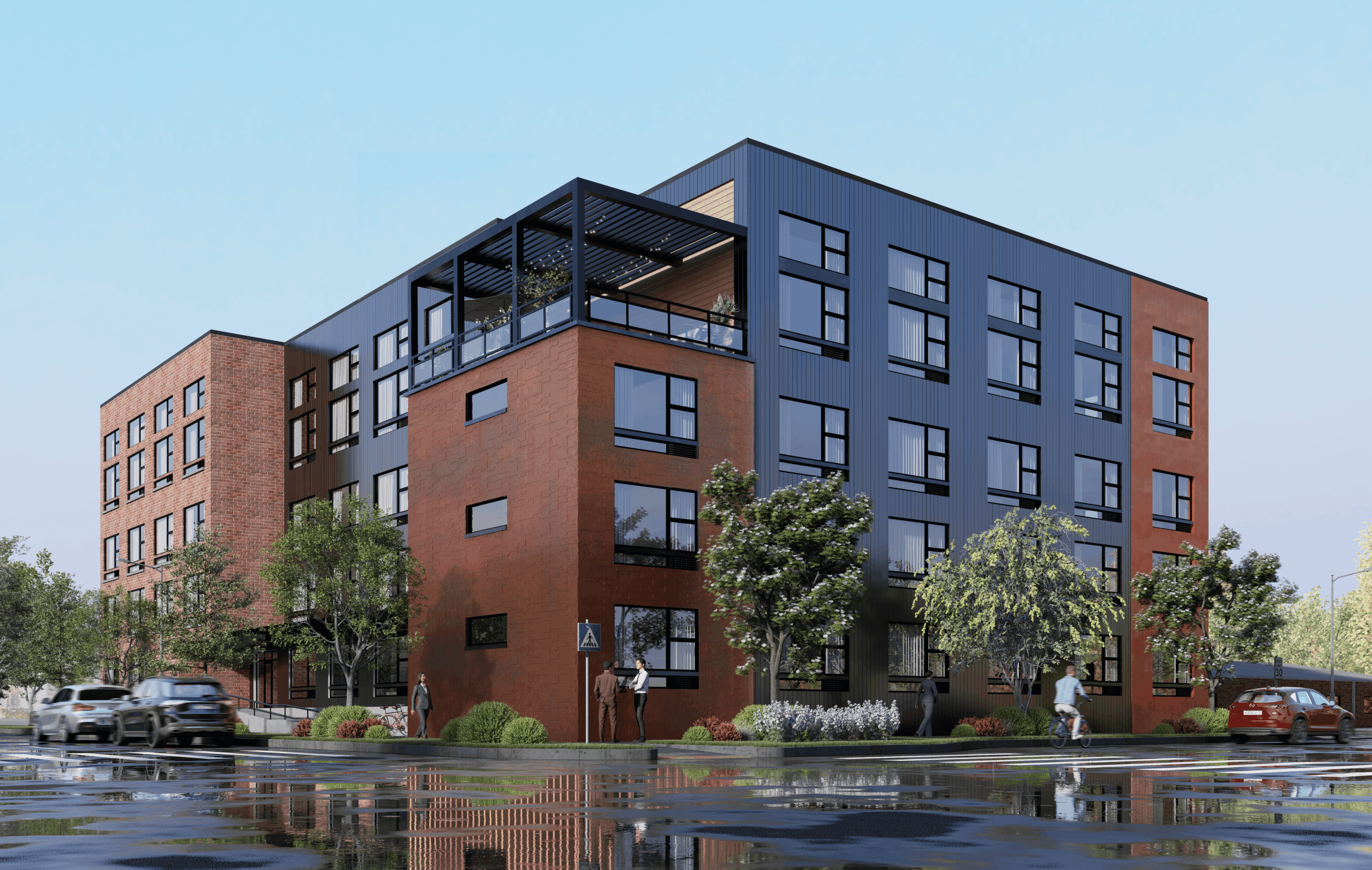 A rendering of the Warehouse Lofts.