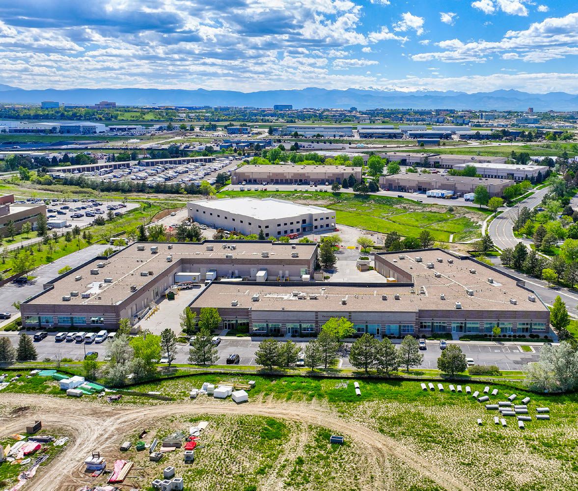 An aerial shot of the Centennial Technology Center
