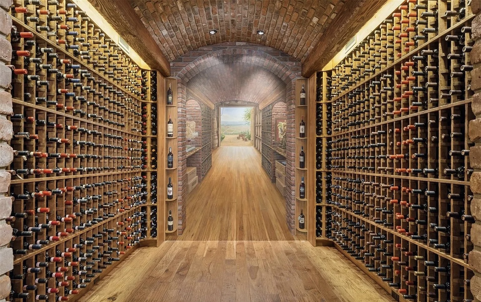 Oil exec lists custom Cherry Hills mansion for $10M 3 7 Village Road wine cellar with painting