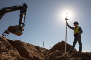 Construction worker in sun