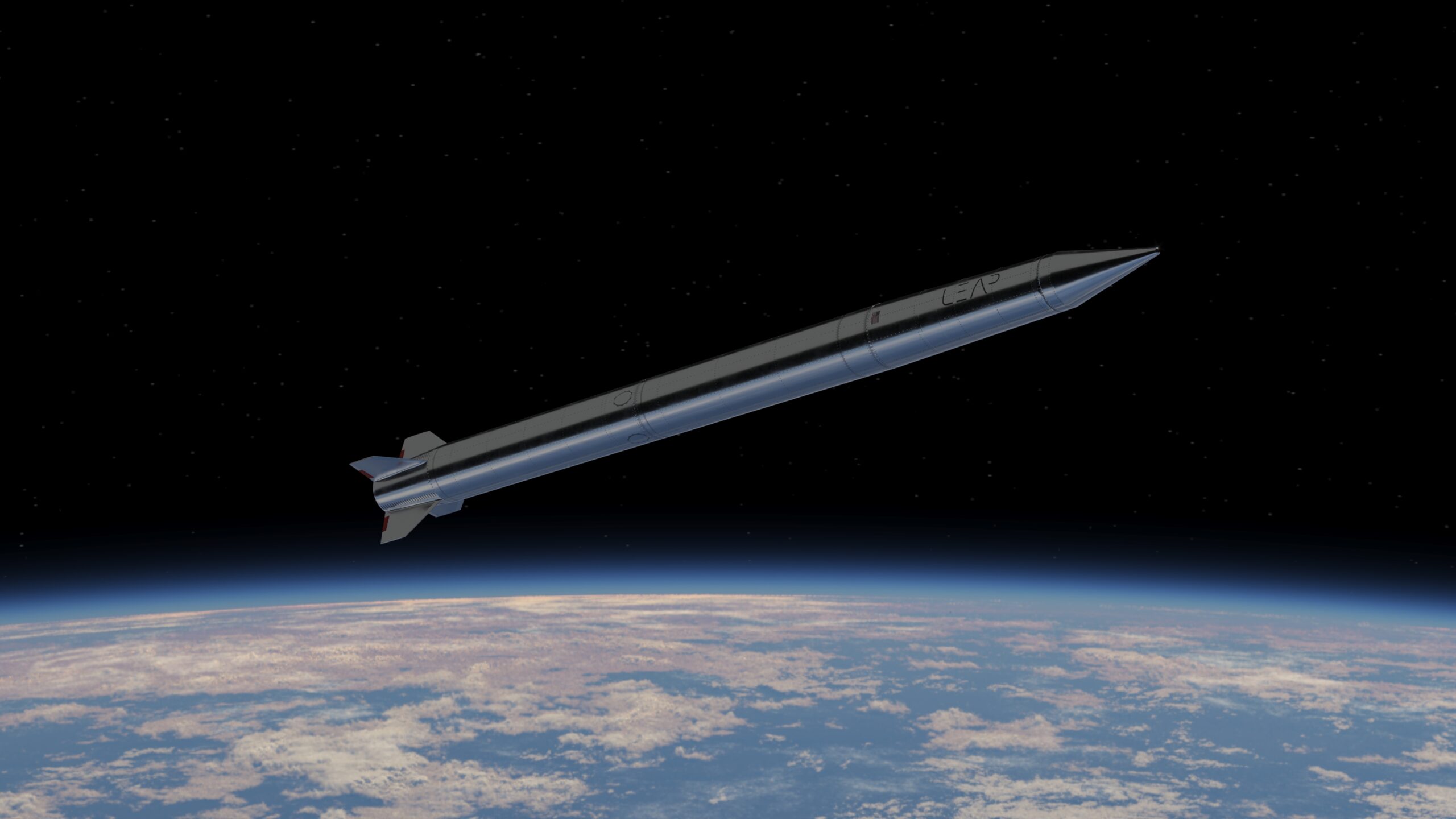 Leap rocket in space