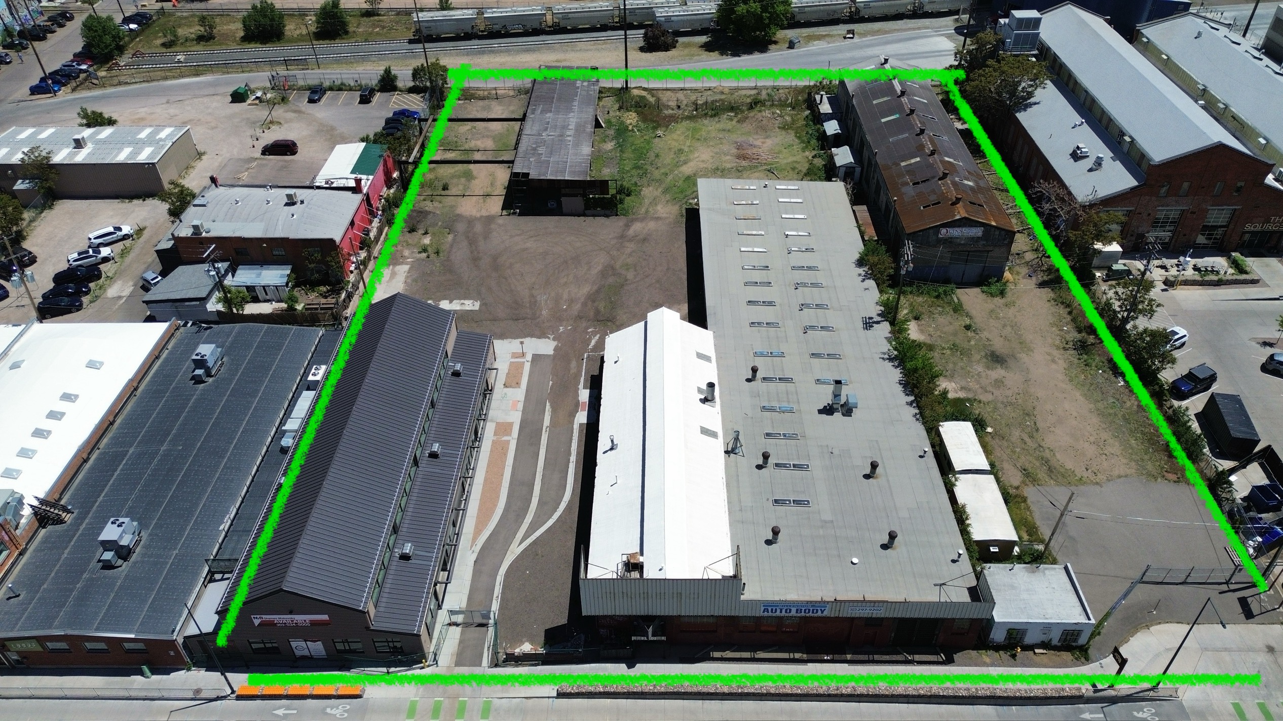 Koelbel demolishing warehouses along Brighton in RiNo with next step unclear 2 An aerial of the demolition site at 3400 Brighton Blvd.