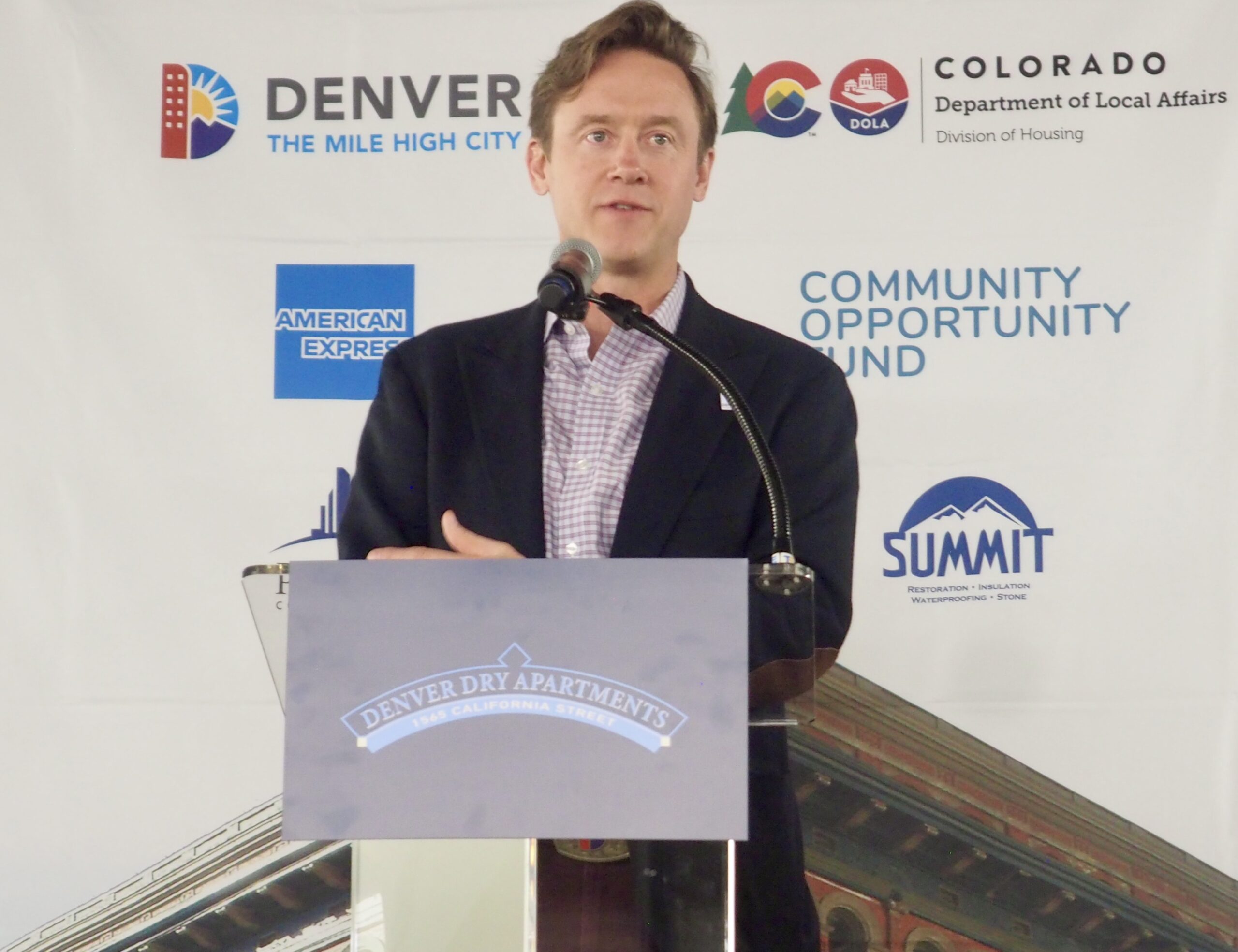 Mayor Mike Johnston speaking