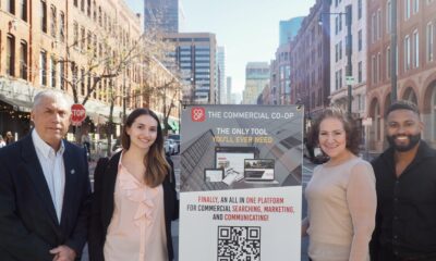 Jay Soneff, left, stands with his daughter Jaclyn, cofounder Marsha Laurienti and sales manger Isaiah Mayfield in downtown Denver.
