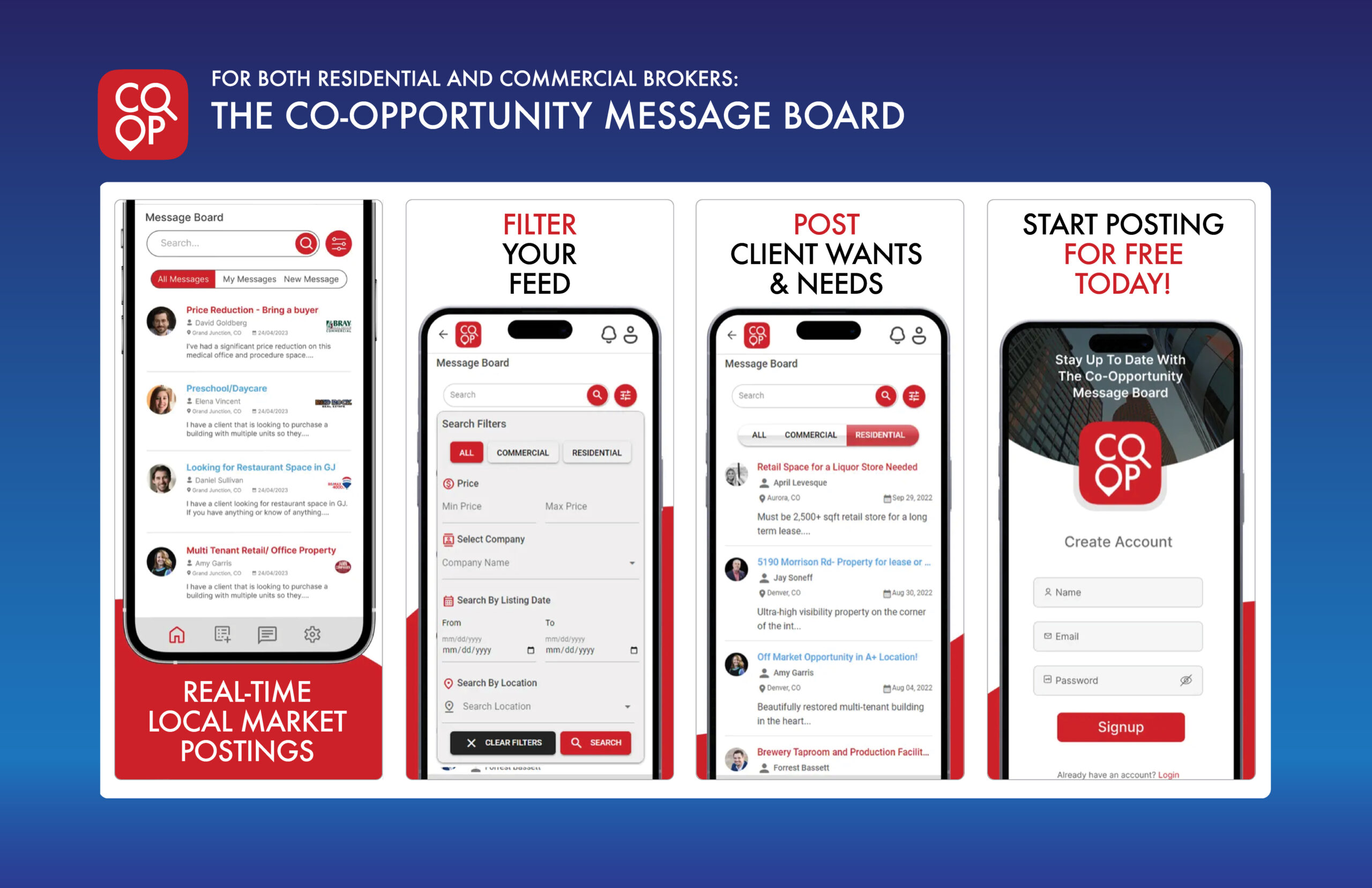 The Commercial Co-Op's website comes with a built-in messaging service. 