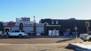 The entire property along Osage Street.