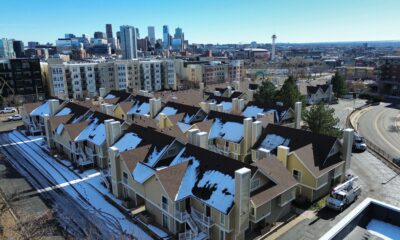 An aerial of the Speer and Zuni development site